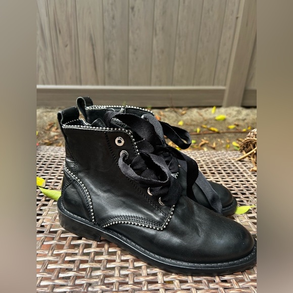 Zadig & Voltaire Black Ankle Boots with Silver Accents - Picture 8 of 16